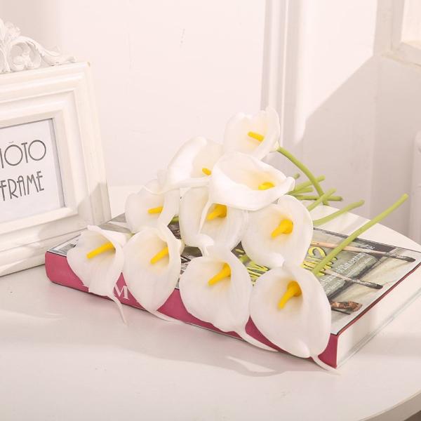 Silk Purple Fake Calla Lily Bouquet Flower For Wedding