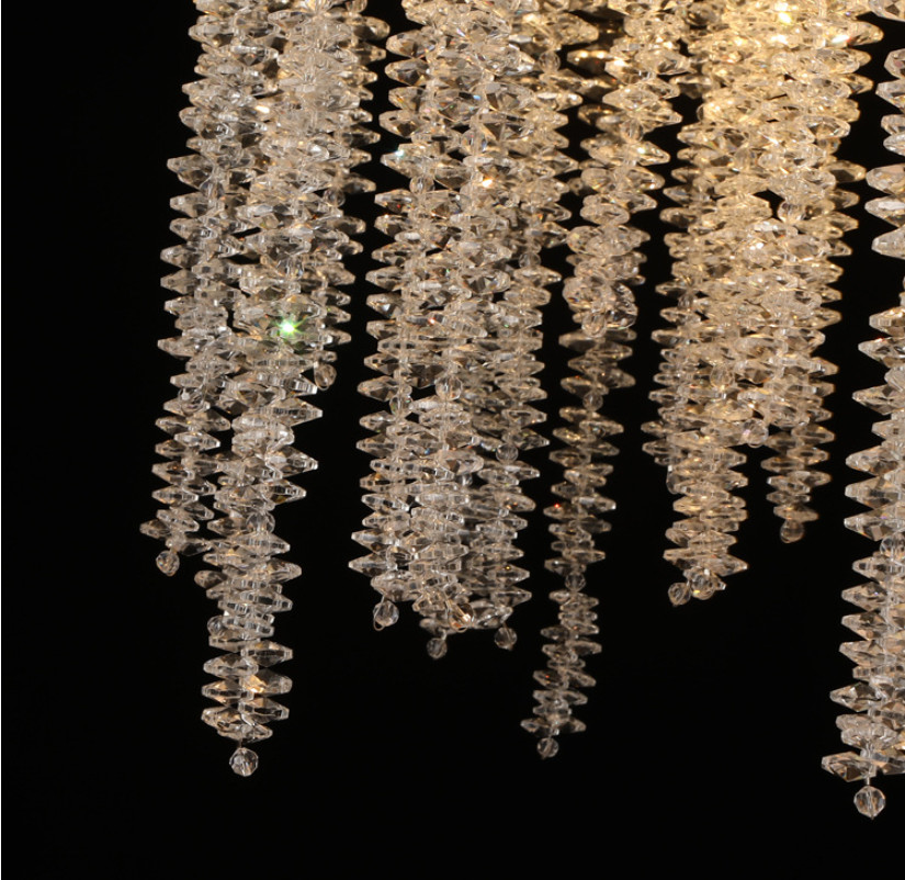 High End Crystal Commercial Chandeliers For Restaurants With High Quality Crystal Beads