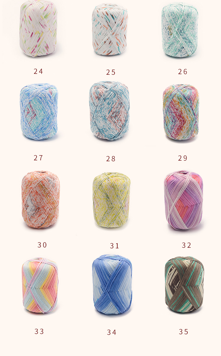 Crochet Hand Knit Yarn 100% Silky Cotton Yarn