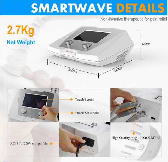 Adjustable Acoustic Wave Therapy Machine / Body Slimming Machine Non Invasive Treatment