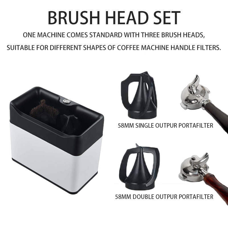 58mm Automatic Espresso Grounds Cleaner For Barista Tools Electric Grounds Cleaning Box