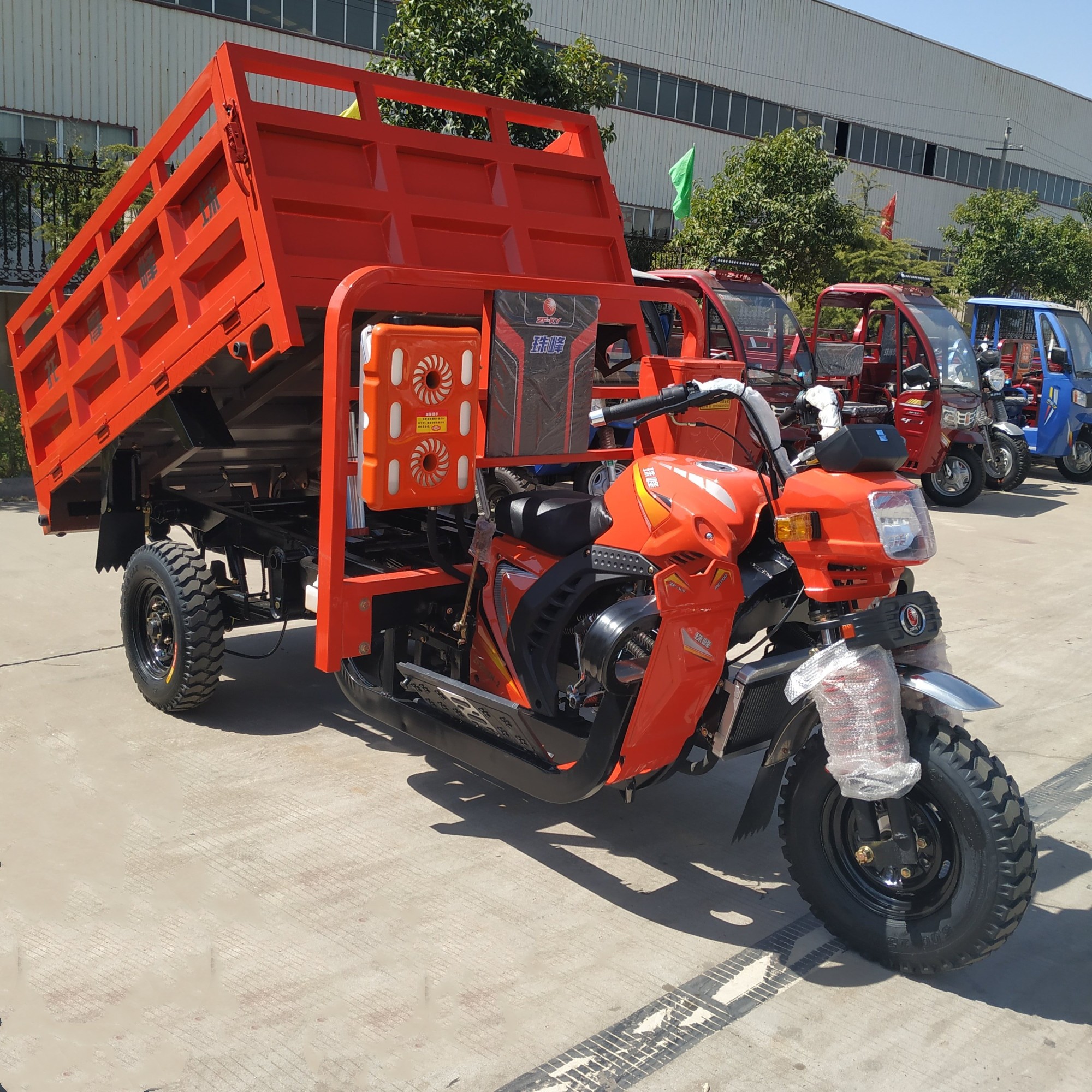 China 300cc BestSale HeavyLoadingDeliveryCargoPetrolTypeThreeWheelMotorbikeBenzinTruckTrailersCargoTricycleMotorcycle