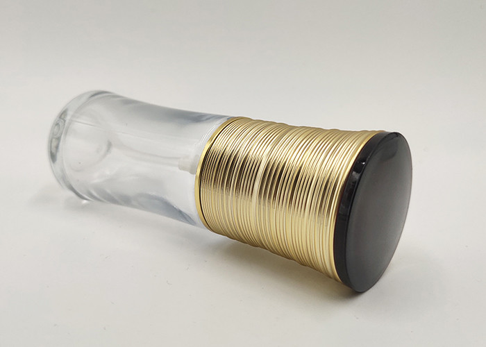 30ml Transparent Glass Cosmetic Bottles Portable Macrame Golden Design