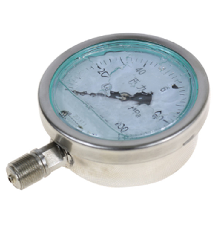 Precise Diaphragm Stainless Steel Pressure Meter Shock Proof Glycerine Liquid Filled Pressure Gauge