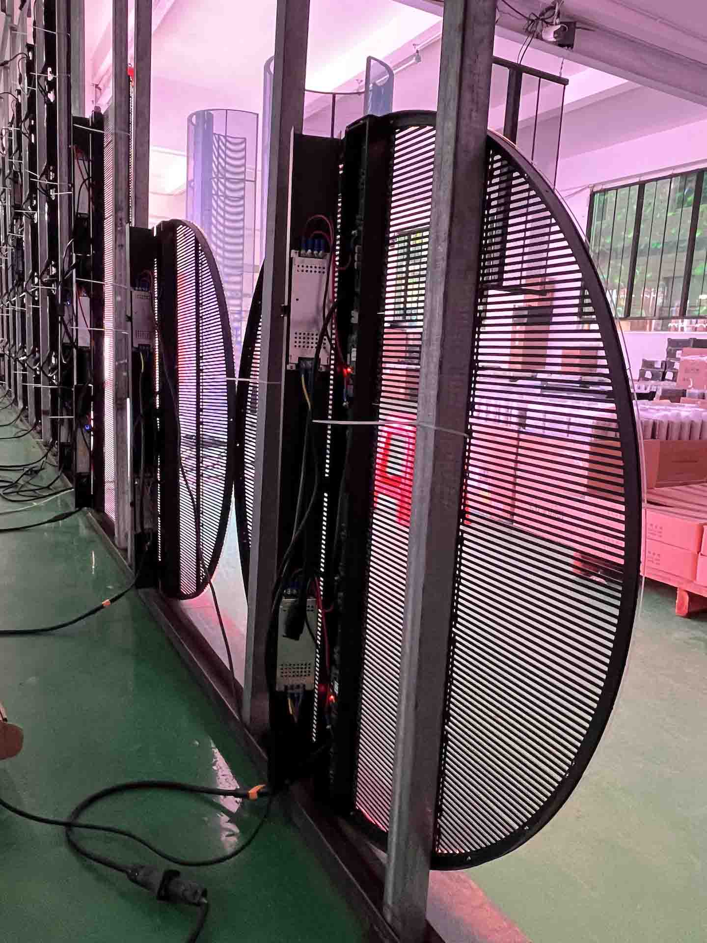 circle led transparent display