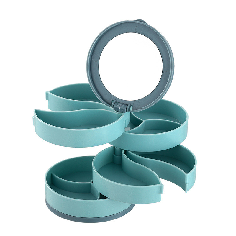 Rotated Plastic Jewelry Organizer Storage Box for Stud Earring