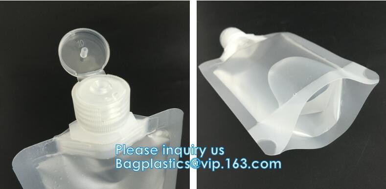 Amazon Best seller Juice Fresh Food Packaging FDA 80ml Stand Up Spout Pouch With Double k Reusable Plastic Bag