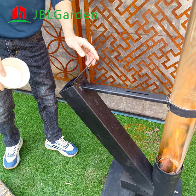 Natural Garden Patio Heater Biomass Pellet Warming Heater Pellet Fireplace Modern