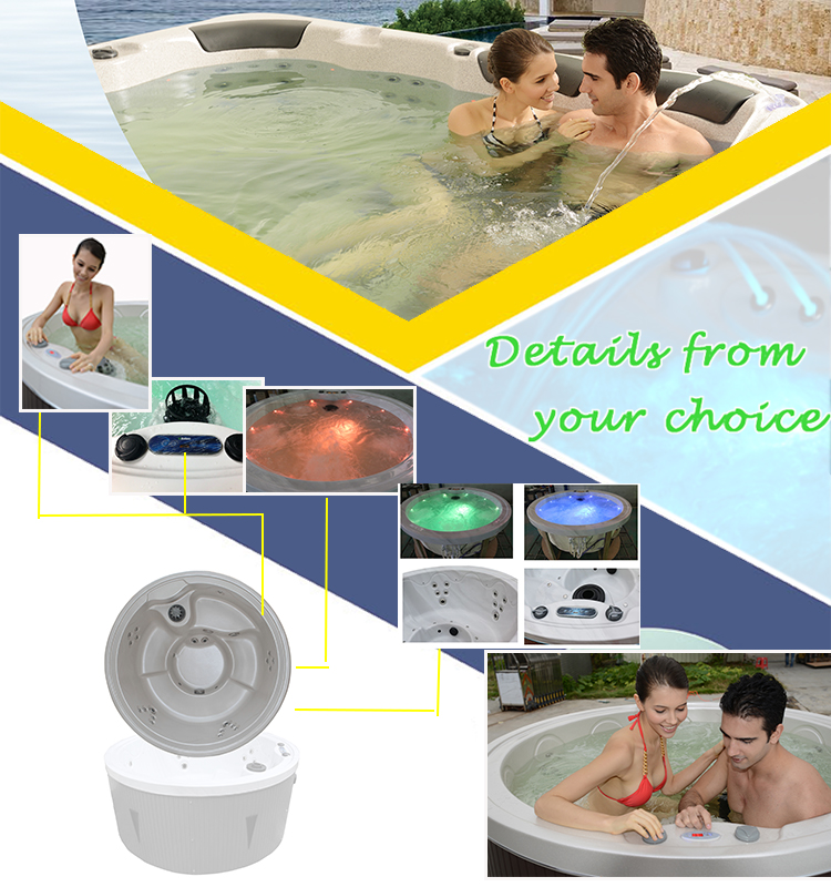6 Seats SAA Whirlpool Spa Outdoor Spa Hot Tubs Massage Bathtub 2000*900mm