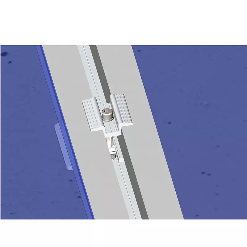 Customized Aluminium Mid Clamp Fixing Brackets for Roof Ground Solar Mounting System