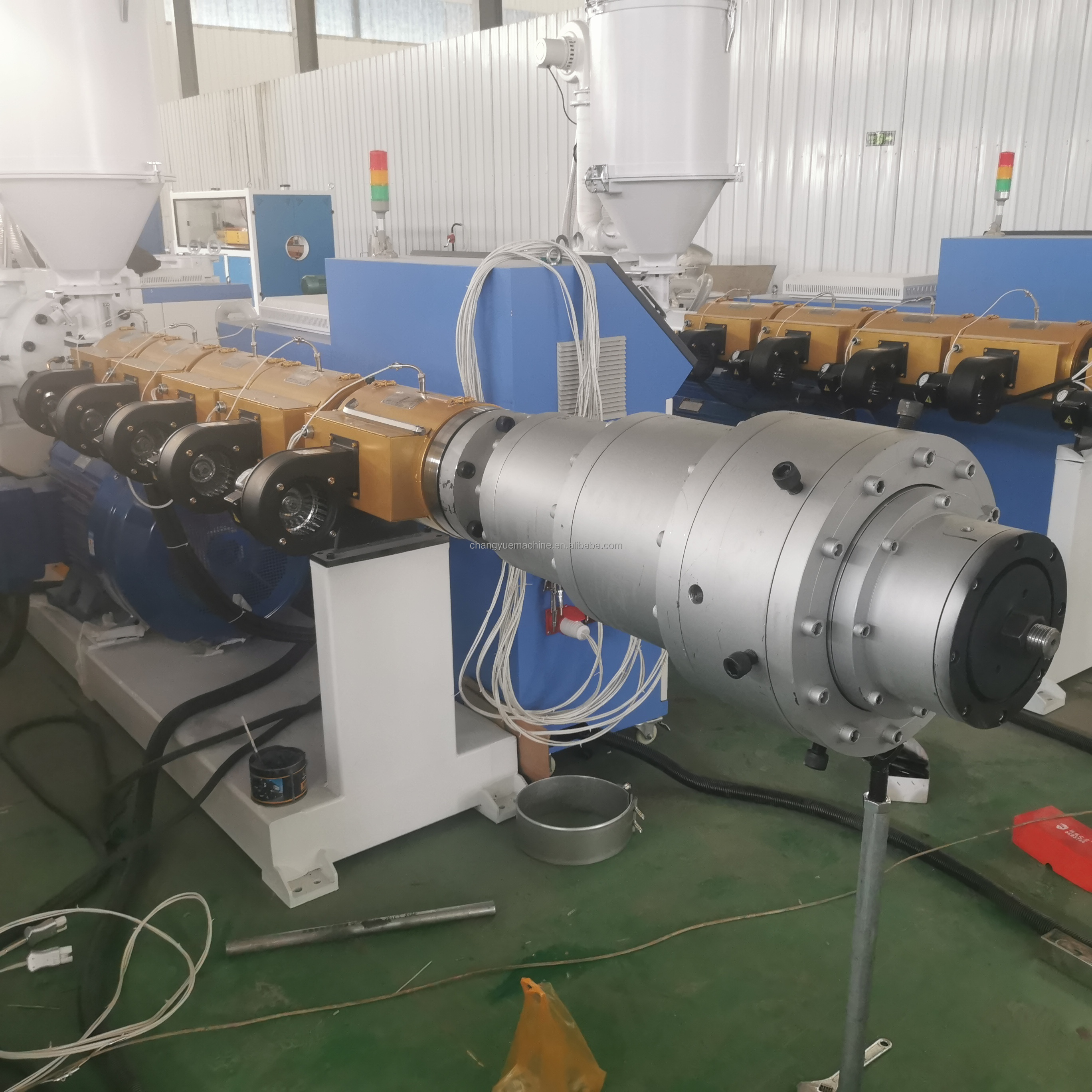 PVC Electric Conduit Pipe Extrusion Line with SJSZ 55/120 Twin Conical Screw Extruder
