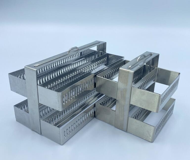Histology Tissue Slide Glass Staining Jar Staining Rack Pathology microscope slide staining jar and rack