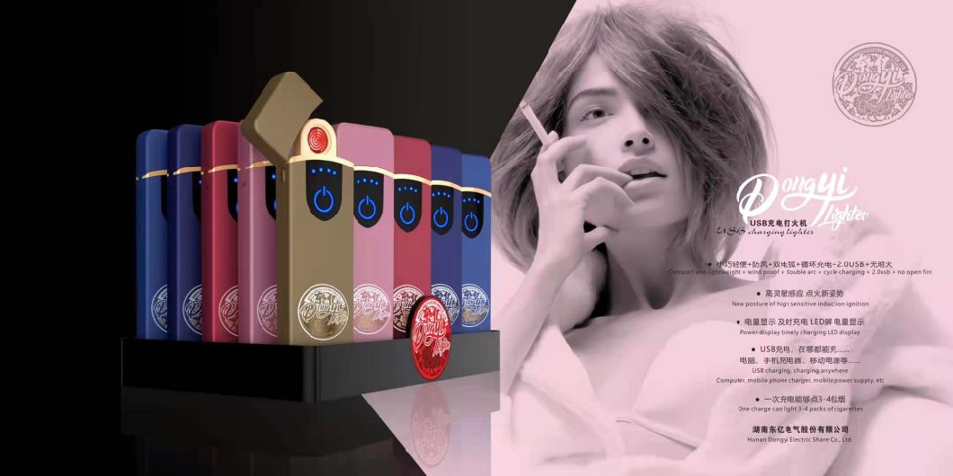Promotional Price Dy-USB01 Type USB Rechargeable Lighter with High Quality