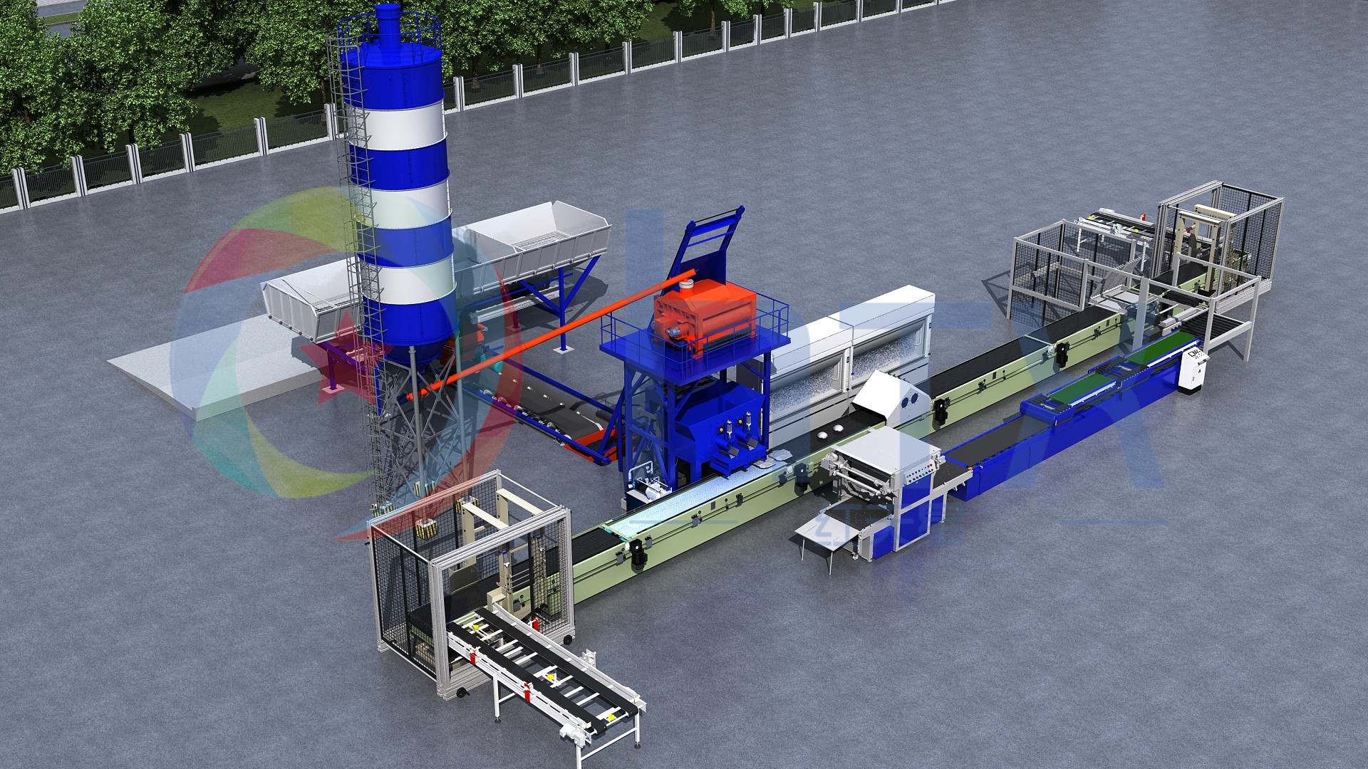 Concrete Cement Paver Block Making Machine For Paving Slabs Production