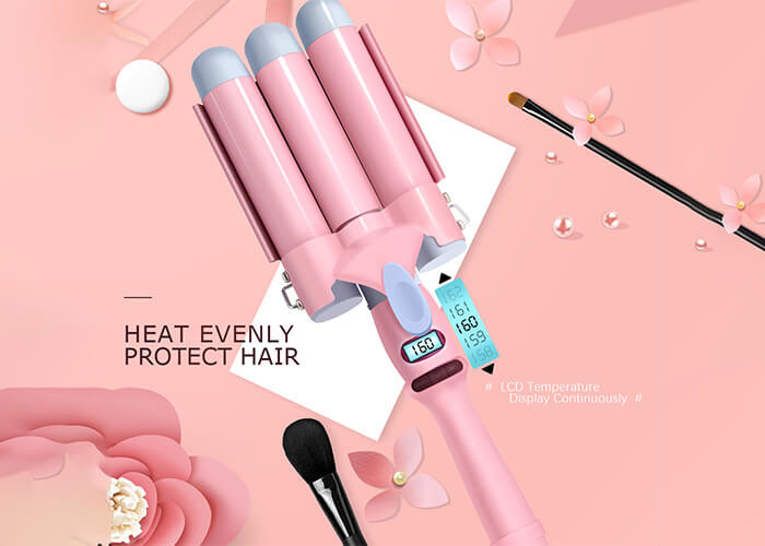 1.25 Inch 3 Barrel Curling Wand