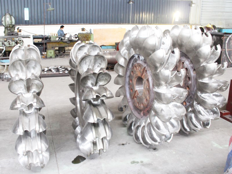 6-10kV Rated Voltage Pelton Wheel Turbine Generator with Cast Iron/Stainless Steel Construction