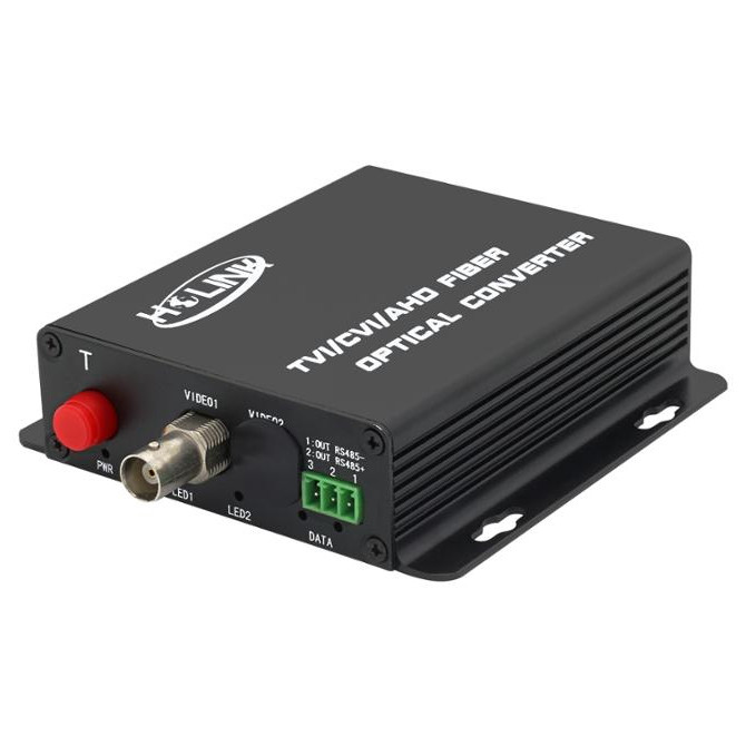 1Ch Standalone HDCVI over fiber Transceiver HD 1080p Video Converter support Dahua 720P/1080P CCTV cameras