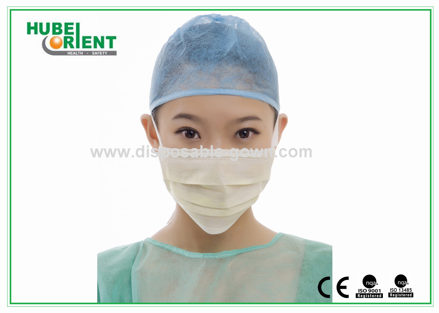 Professional Hospital Use Disposable Medical Non-woven Face Mask With Tie-on For Hospital