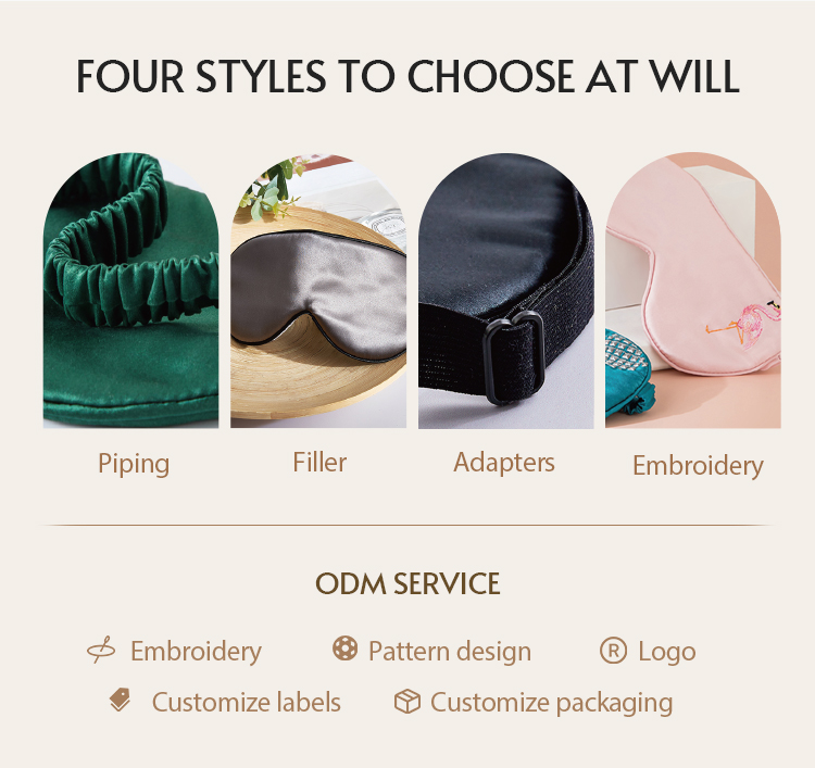 Modern Simplicity Style Mulberry Silk Sleep Blindfold with Custom Logo Private Label