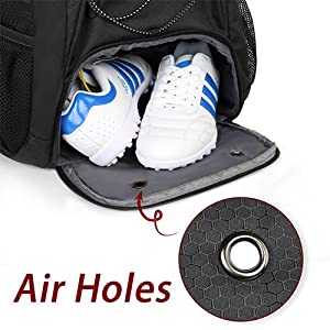 outdoor travel Sport Ball Backpack , Basketball Backpack For Ball And Shoes