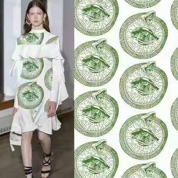 Tie Dying Cupro Viscose Printed Woven Fabrics 138cm-145cm Stretchable