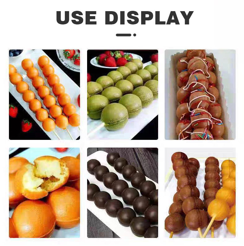 Electric Non-Stick Snack Round Ball Taiyaki Bubble Machine for Baking Waffle Cake Bread