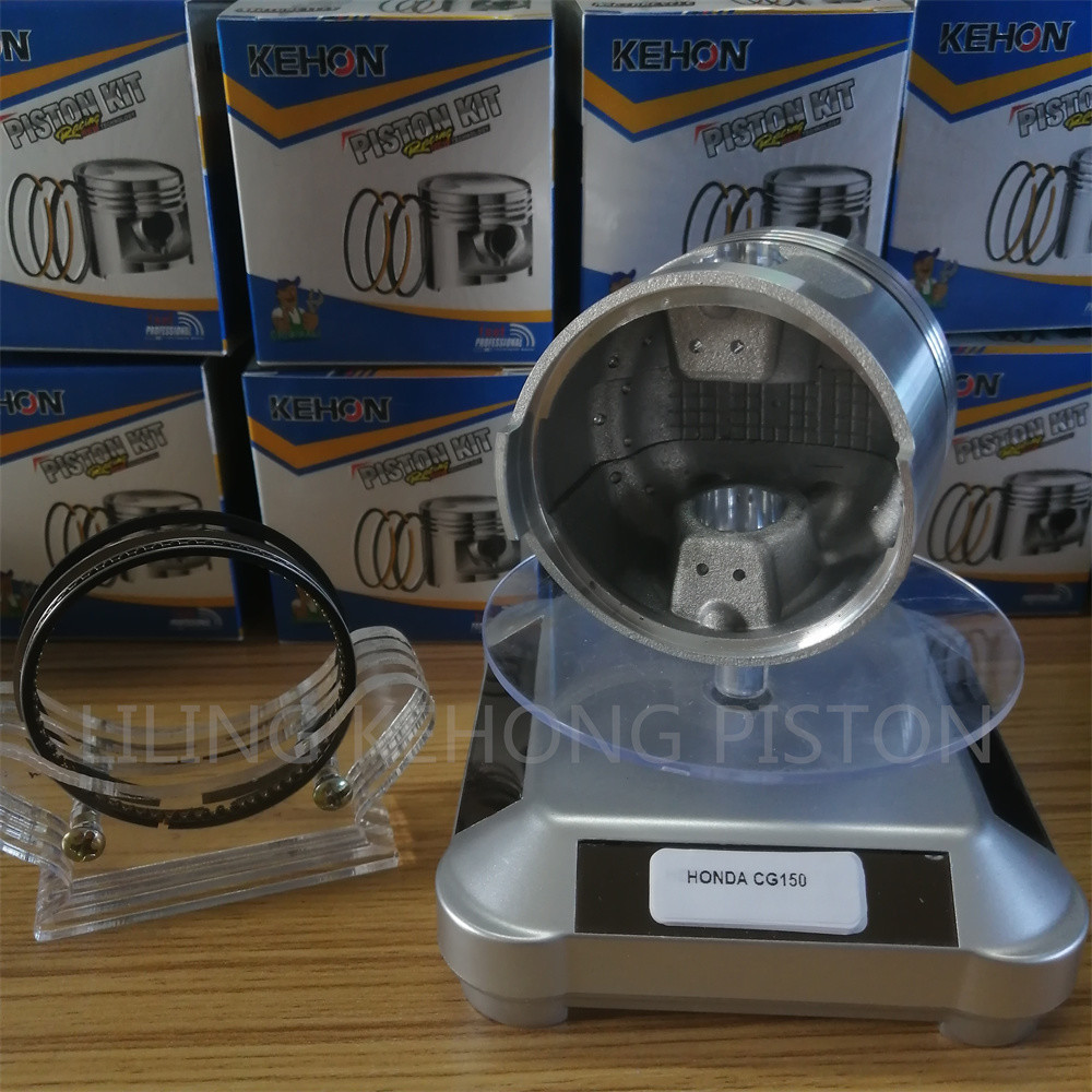 Forged Aluminum Honda Motorcycle Pistons Fit CG150 Graphite Black