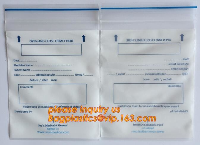 tablets pills packaging bag, poly medical dispenser k bag drug zipper bags reclosable bags, zipper bag medical min
