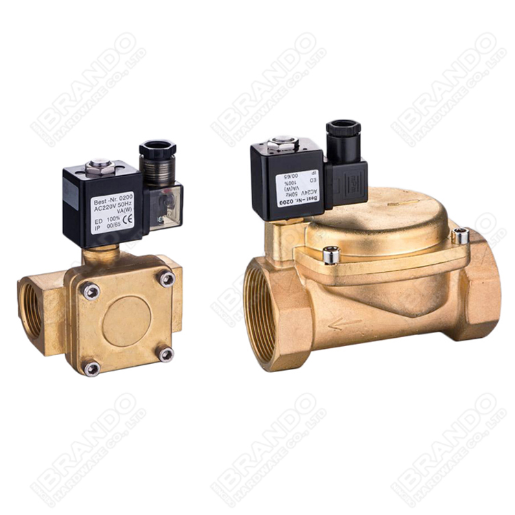Sub Base Mounted 3 Way Brass Solenoid Valve For Screw Air Compressor