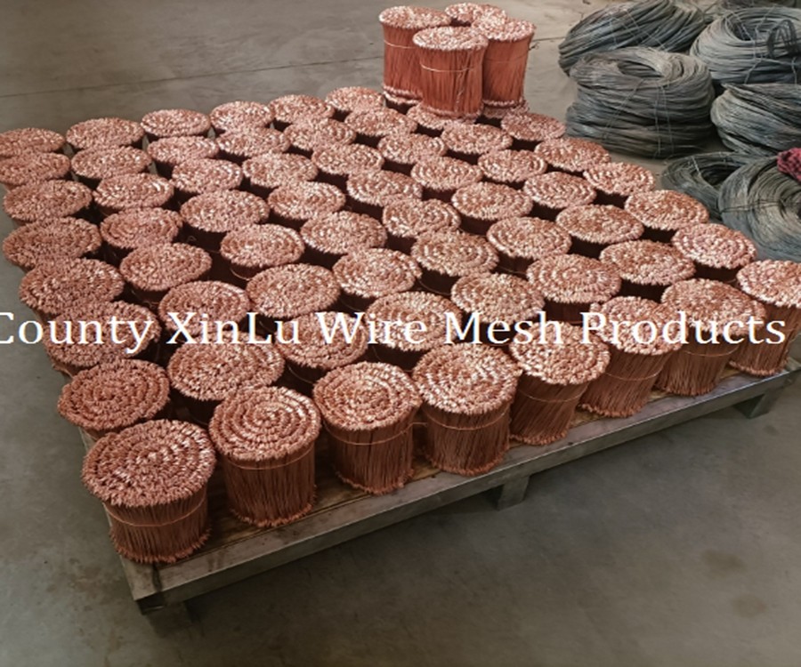3 - 12 Inch Metal Copper Twin Wire double loop Bar Tie 350 - 550mpa Anti Rust Galvanized Rebar Tie Wire
