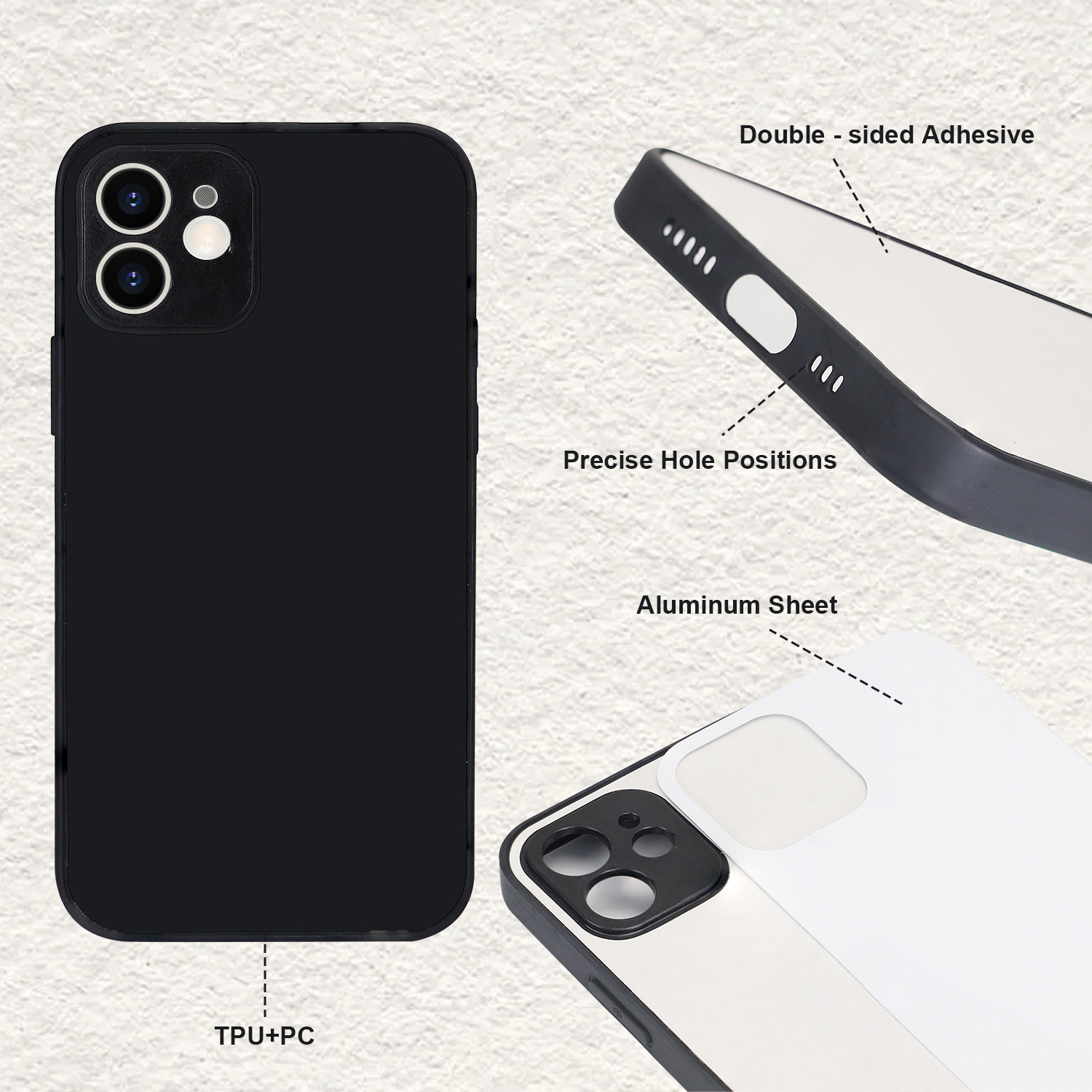 TPU Black Shockproof Sublimation Phone Case For Sumsung S24 Ultra