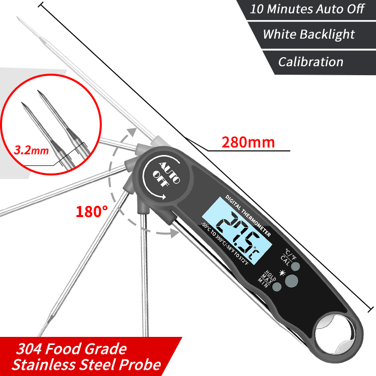 Digital Meat Thermometer For BBQ Cooking Container Quantity 200/168pcs Kitchen Product