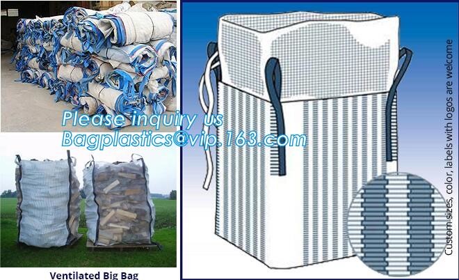 customizable PP u-panel baffle big bag /coated white woven PP jumbo bag/ventilated 4 panel baffle bag/all colors availab
