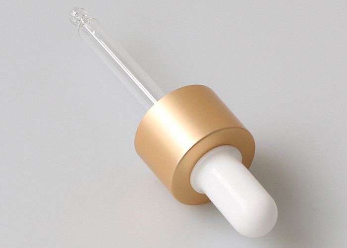 24mm Bottle Dropper Cap , Aluminum Cosmetic Bottle Cap Packaging