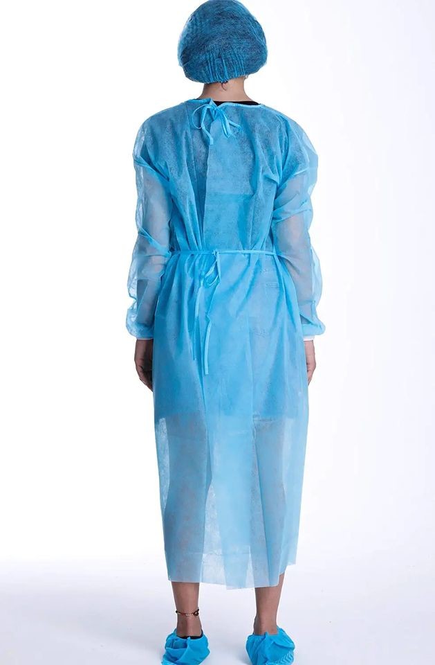 Manufacturer Disposable Isolation Gown PP+PE Non Woven Personal Protective Medical Batas Quirurgicas Desechables