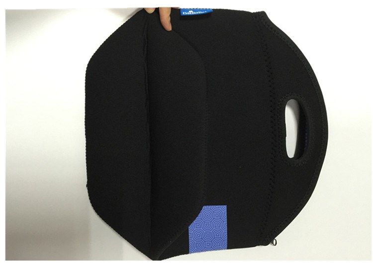 Factory made soft feeling neoprene cooler bag neoprene lunch bag with handle