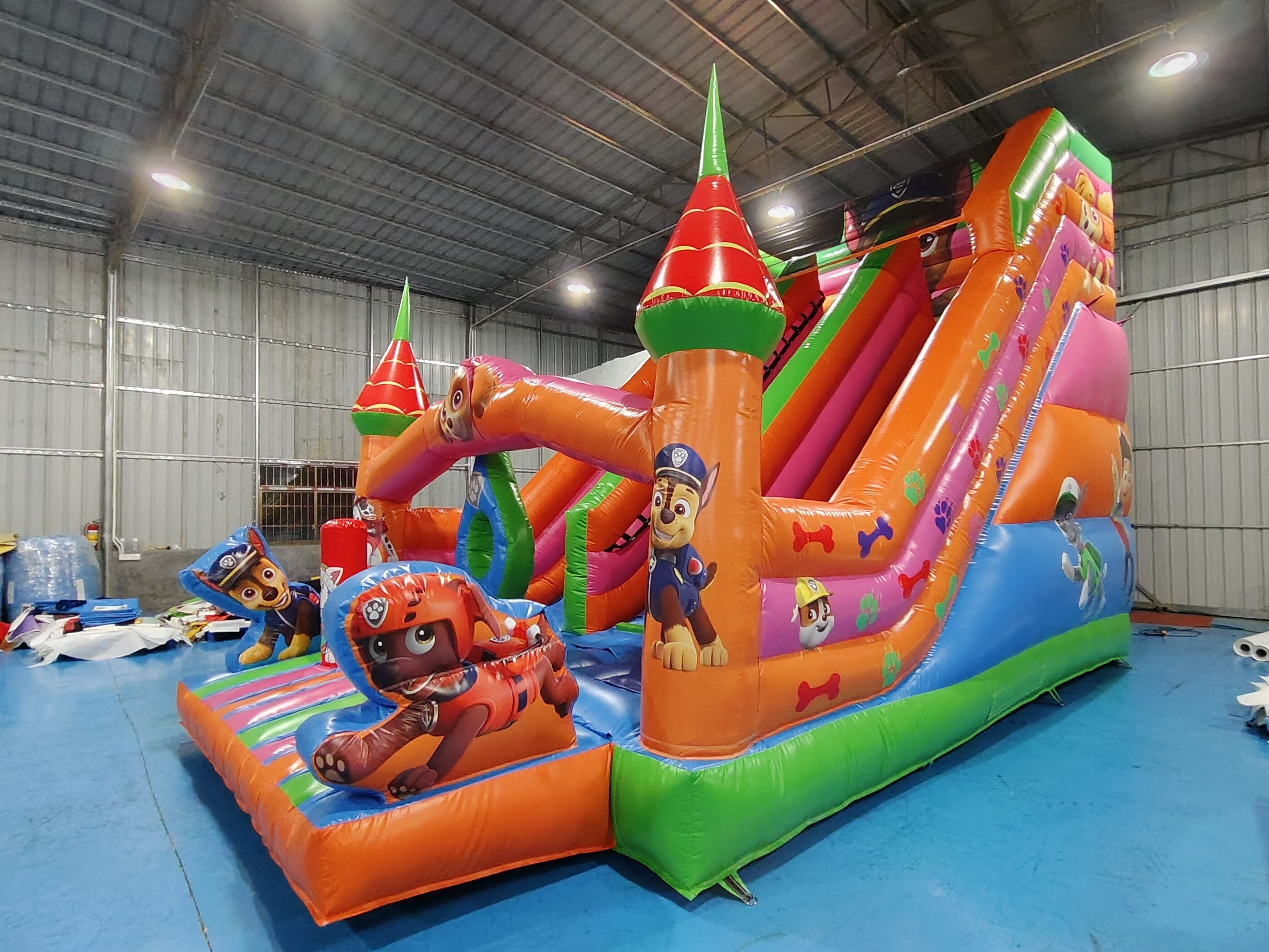 Popular Commercial Inflatable Slides PAW Patrol Theme Inflatable Slides Castle For Kids And Adults