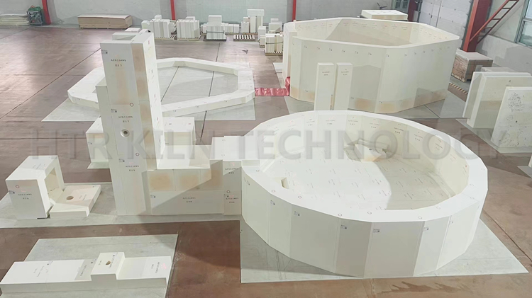 Fused Cast AZS Zirconium Corundum for Glass Melting Furnace White CrO Content % -