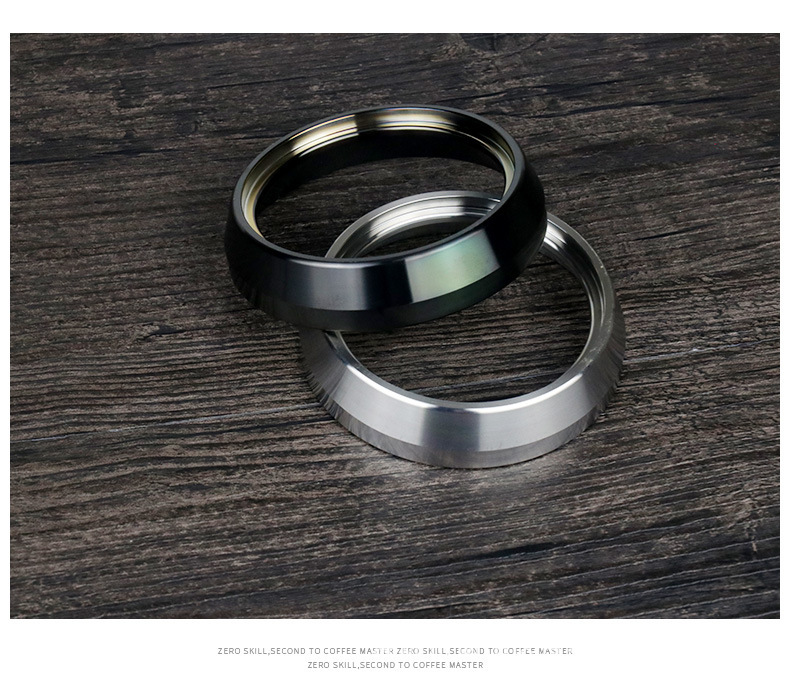 Customize Logo Acceptable Silver Intelligent Dosing Ring Coffee Funnel For Portafilter