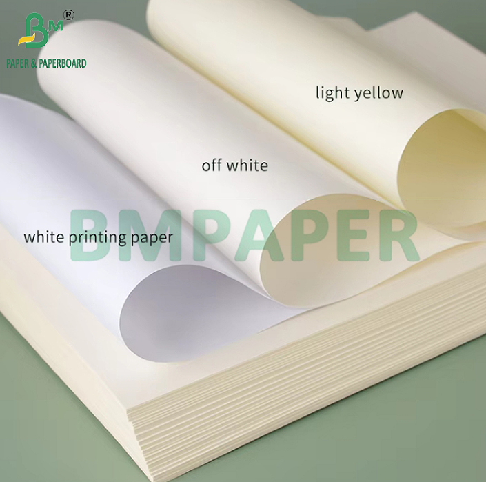 50g 55g 60g 70g 80g Uncoated Butter Color Offset Paper For Notebook