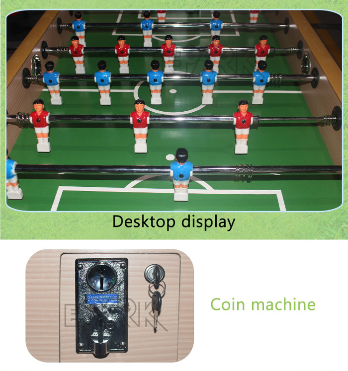 Wooden Football Game Table Coin Operated Arcade Machines