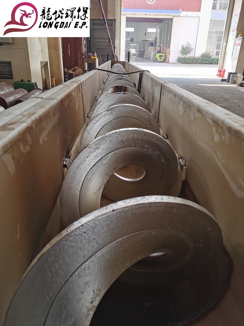 Rotating Shaftless Screw Conveyor , 16r/min Horizontal Screw Conveyor