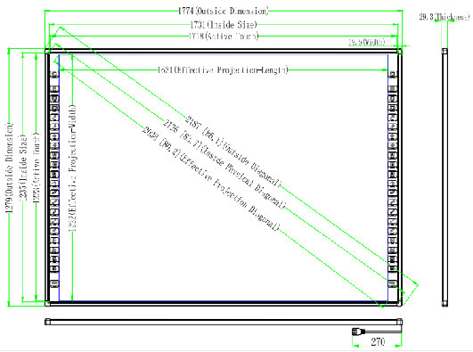83 Inch Infrared Interactive Whiteboard with CE Rohs FCC Interactive boards 1