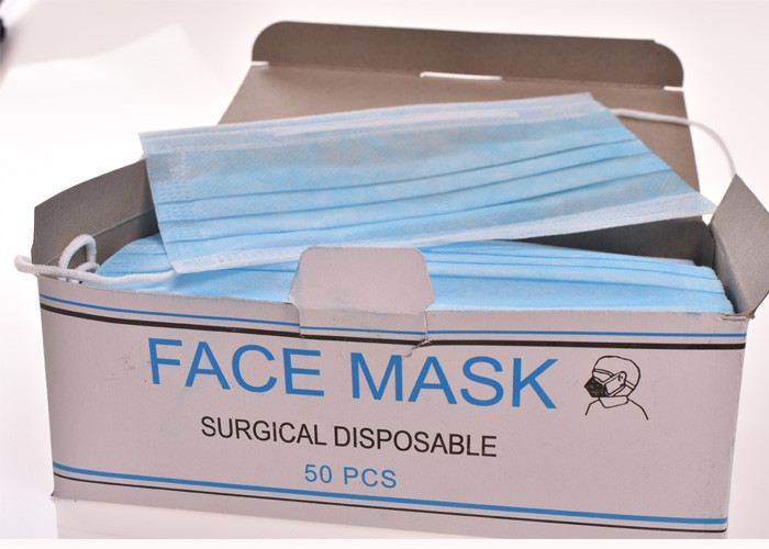 Hygienic Surgical Non Woven 3 Ply Disposable Face Mask Pleated Mask With Ear Loop