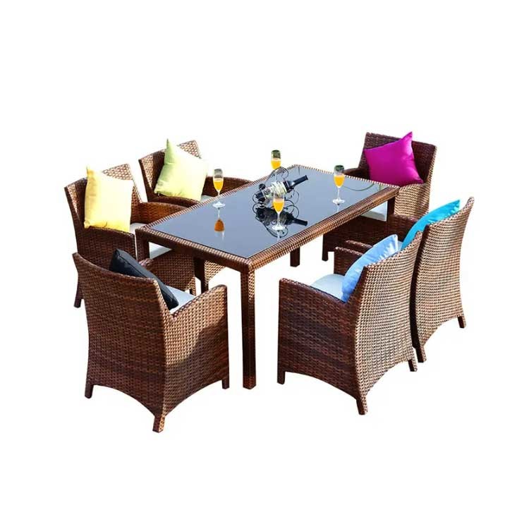 Rattan Outdoor Corner Sofa Set Waterproof High UV Resistance Modern Garden Chair