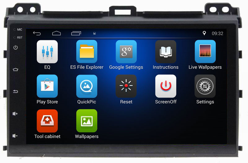 Ouchuangbo car touch screen gps navi android 8.1 for Toyota Prado 2008 with USB SWC 1080P Video Blluetooth