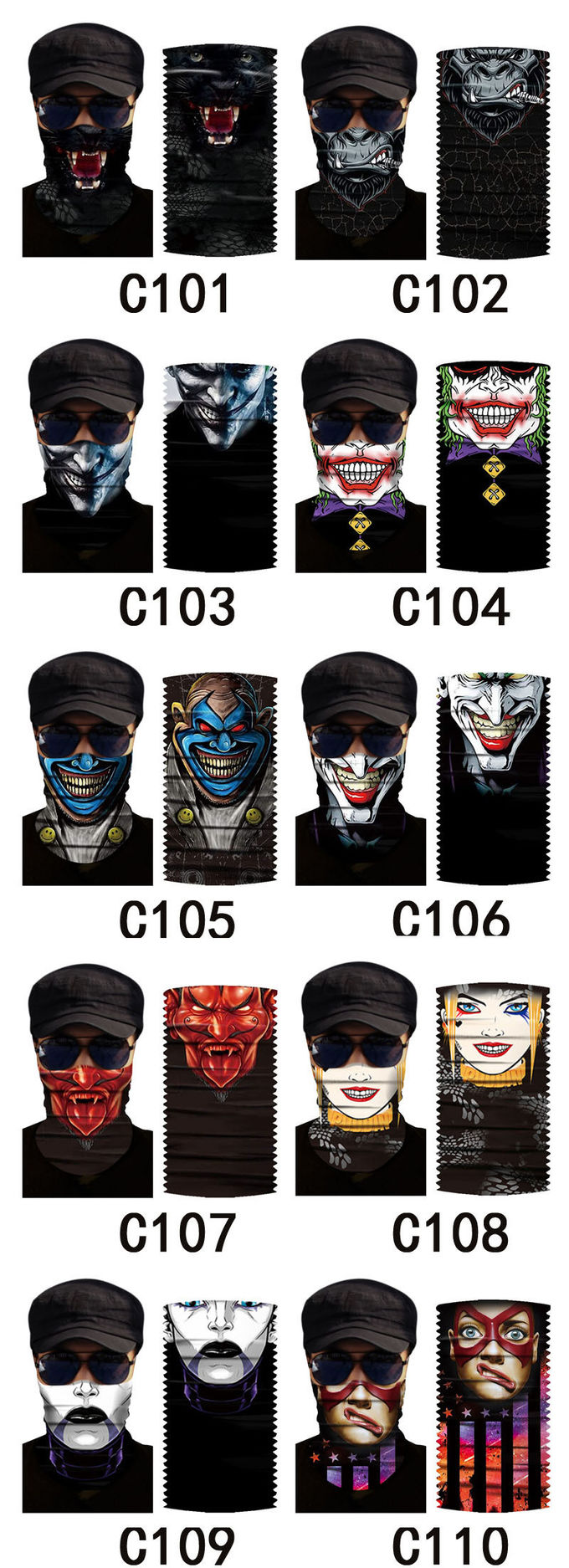 Winter Merino Wool Warm Printed Multifunctional Headwear