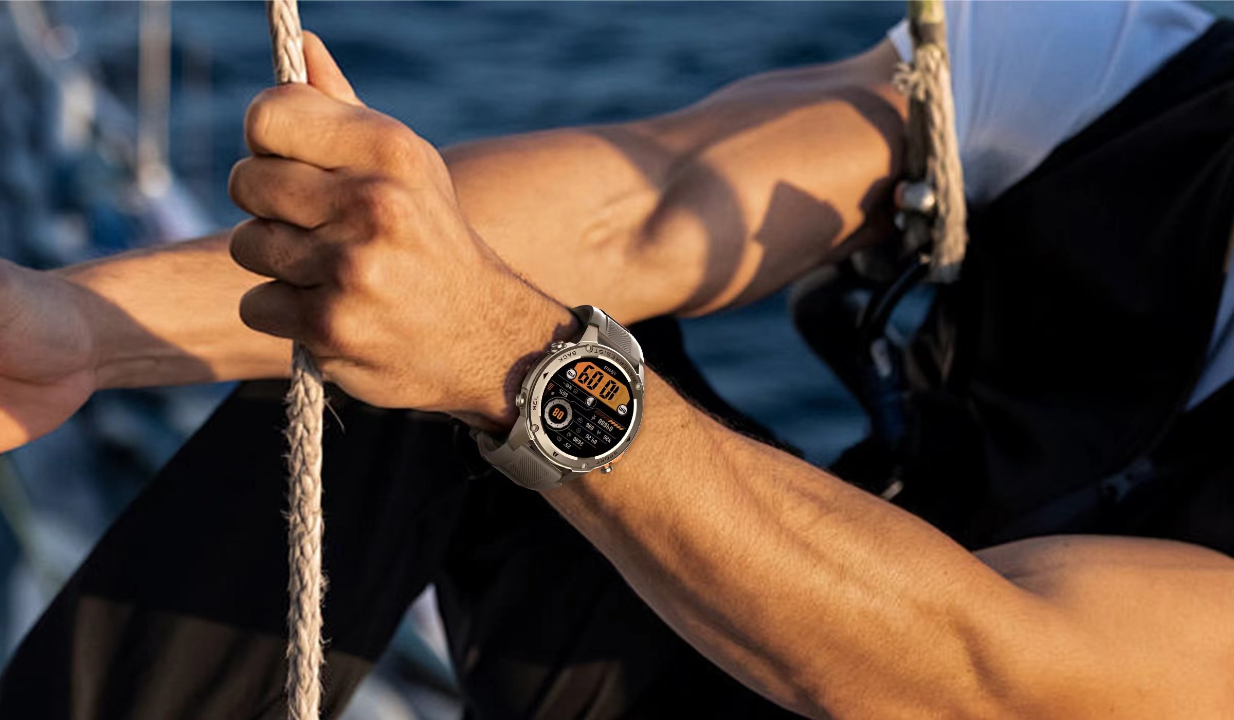 AMOLED Sport GPS Smartwatch DM56 L1+L5 Dual Frequency 5ATM Waterproof Compass Smart Watch