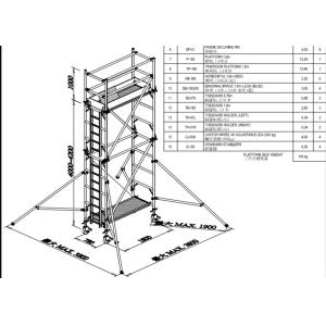 Mobile Aluminium Scaffold Tower Durable 7.5m Easy Towers Scaffolding
