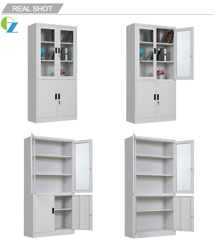 Glass Swing Door Steel Office Cupboard Office Filing Cabinet